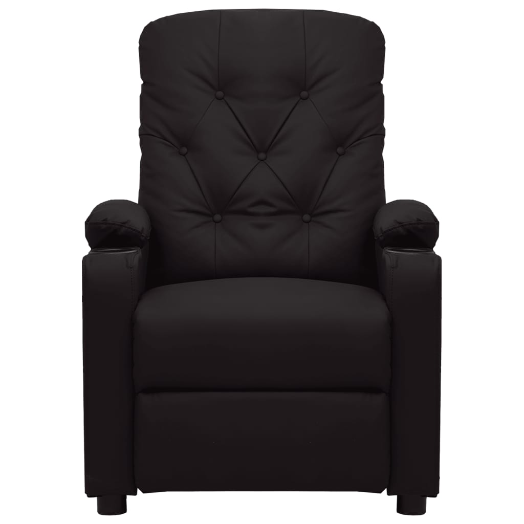 Fauteuil inclinable électrique Noir Similicuir