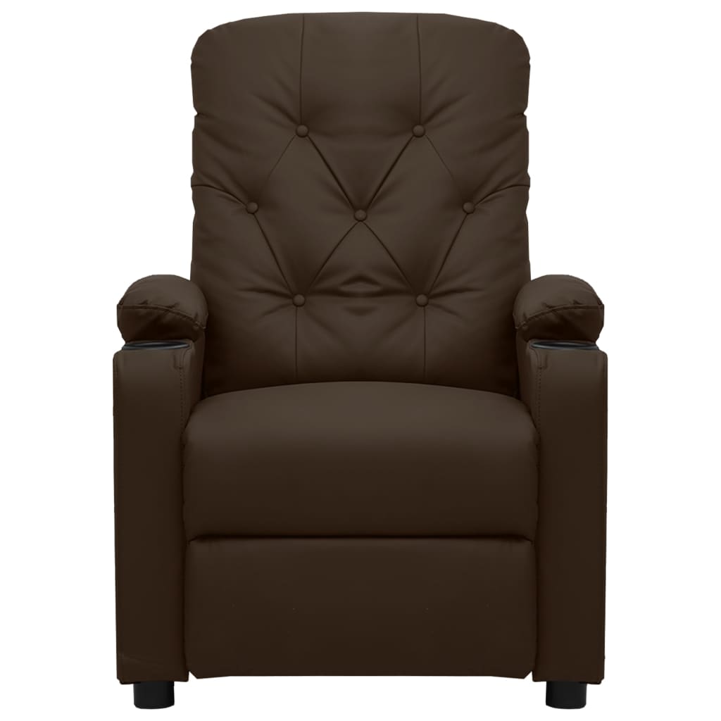 Fauteuil inclinable électrique Marron Similicuir
