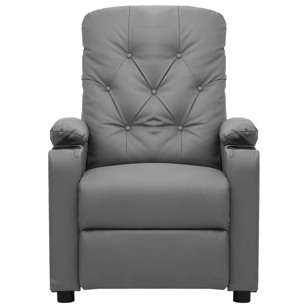 Fauteuil inclinable électrique Gris Similicuir