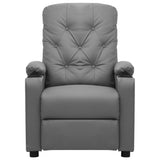 Fauteuil inclinable électrique Gris Similicuir
