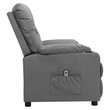 Fauteuil inclinable électrique Gris Similicuir
