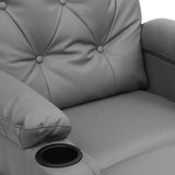 Fauteuil inclinable électrique Gris Similicuir