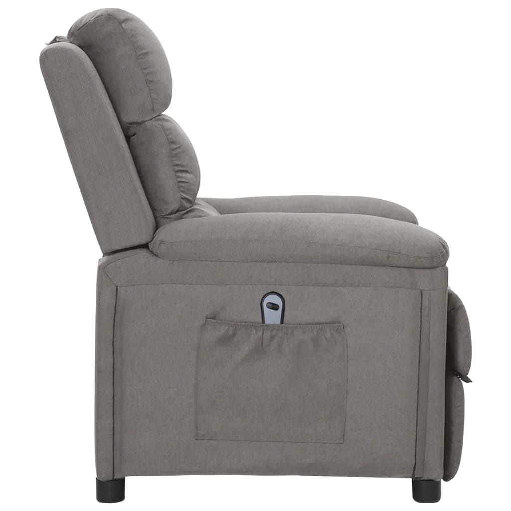 Fauteuil inclinable électrique Gris clair Tissu