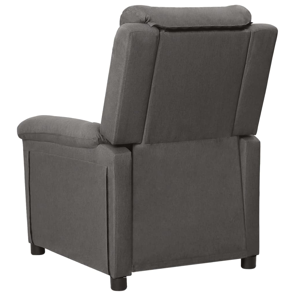Fauteuil inclinable électrique Gris foncé Tissu