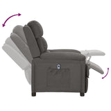 Fauteuil inclinable électrique Gris foncé Tissu