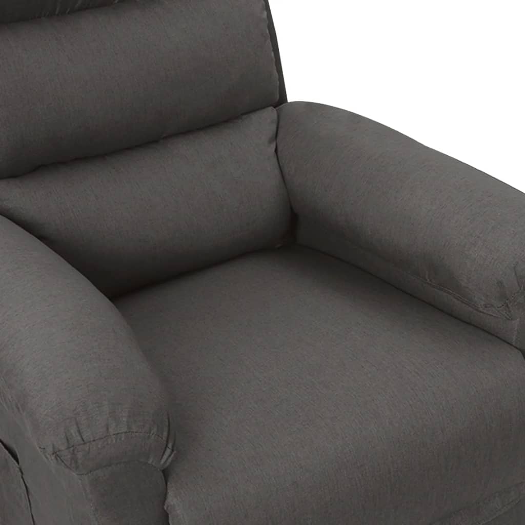 Fauteuil inclinable électrique Gris foncé Tissu