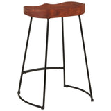 Tabourets de bar Gavin lot de 2 45x40x63cm bois massif manguier