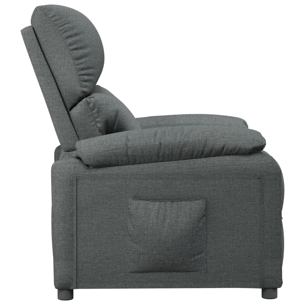 Fauteuil inclinable Gris foncé Tissu