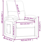 Fauteuil inclinable Gris foncé Tissu