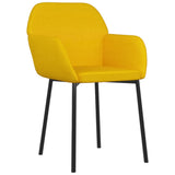 Chaises à manger lot de 2 Jaune Velours
