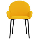 Chaises à manger lot de 2 Jaune Velours