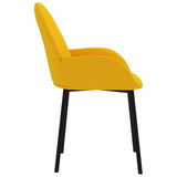 Chaises à manger lot de 2 Jaune Velours