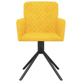 Chaises pivotantes à manger lot de 2 Jaune Velours
