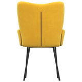 Chaises à manger lot de 2 Jaune Velours