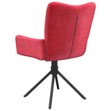 Chaises pivotantes à manger lot de 2 Rouge bordeaux Velours