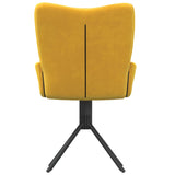 Chaises pivotantes à manger lot de 2 Jaune Velours