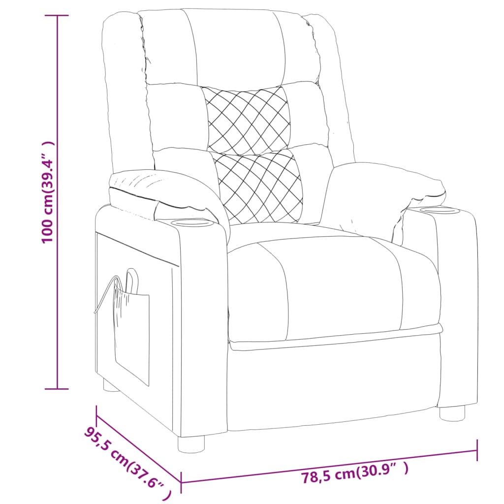 Fauteuil inclinable Noir Similicuir