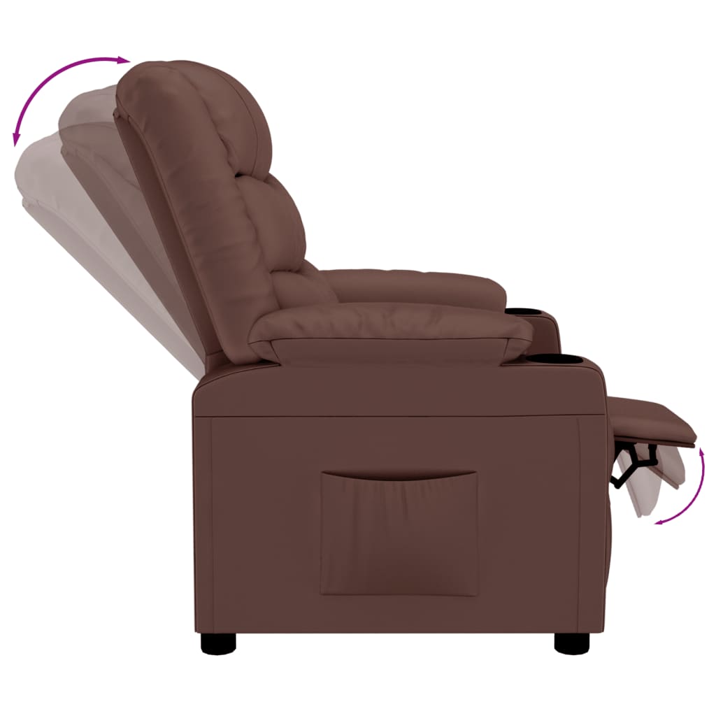 Fauteuil inclinable Marron Similicuir