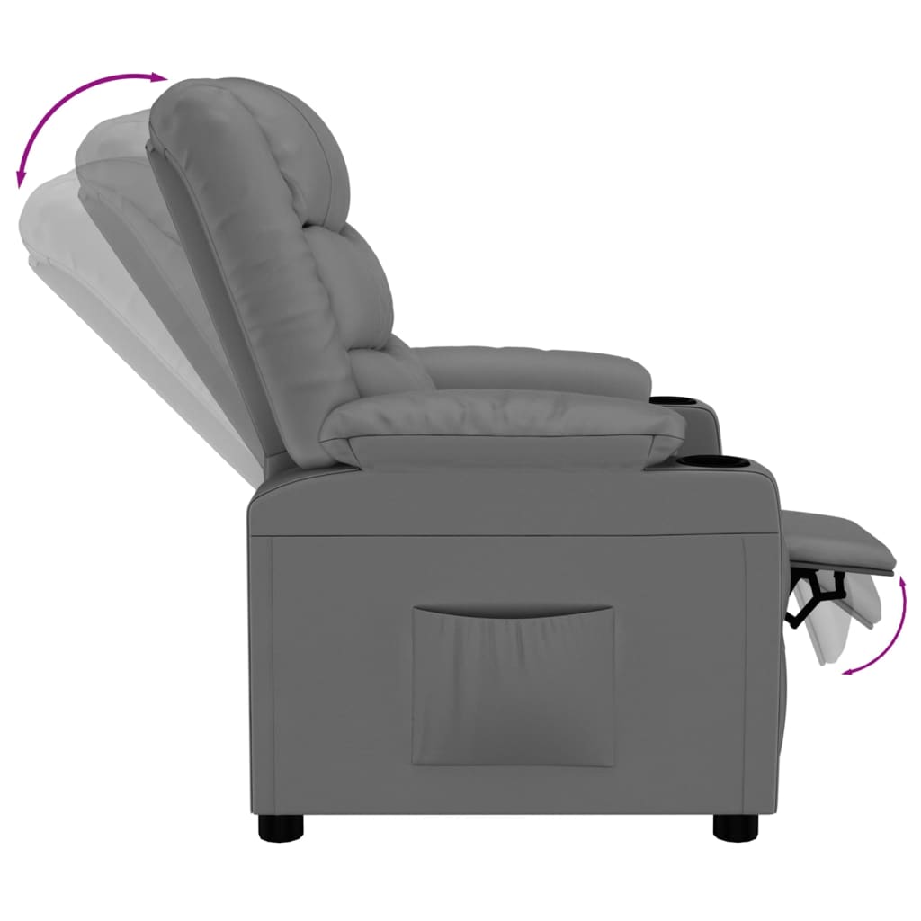 Fauteuil inclinable Gris Similicuir