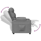 Fauteuil inclinable Gris clair Tissu
