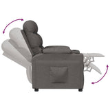 Fauteuil inclinable Gris foncé Tissu