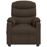 Fauteuil inclinable en tissu marron foncé