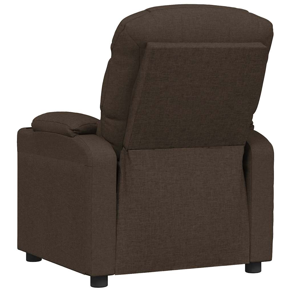 Fauteuil inclinable en tissu marron foncé