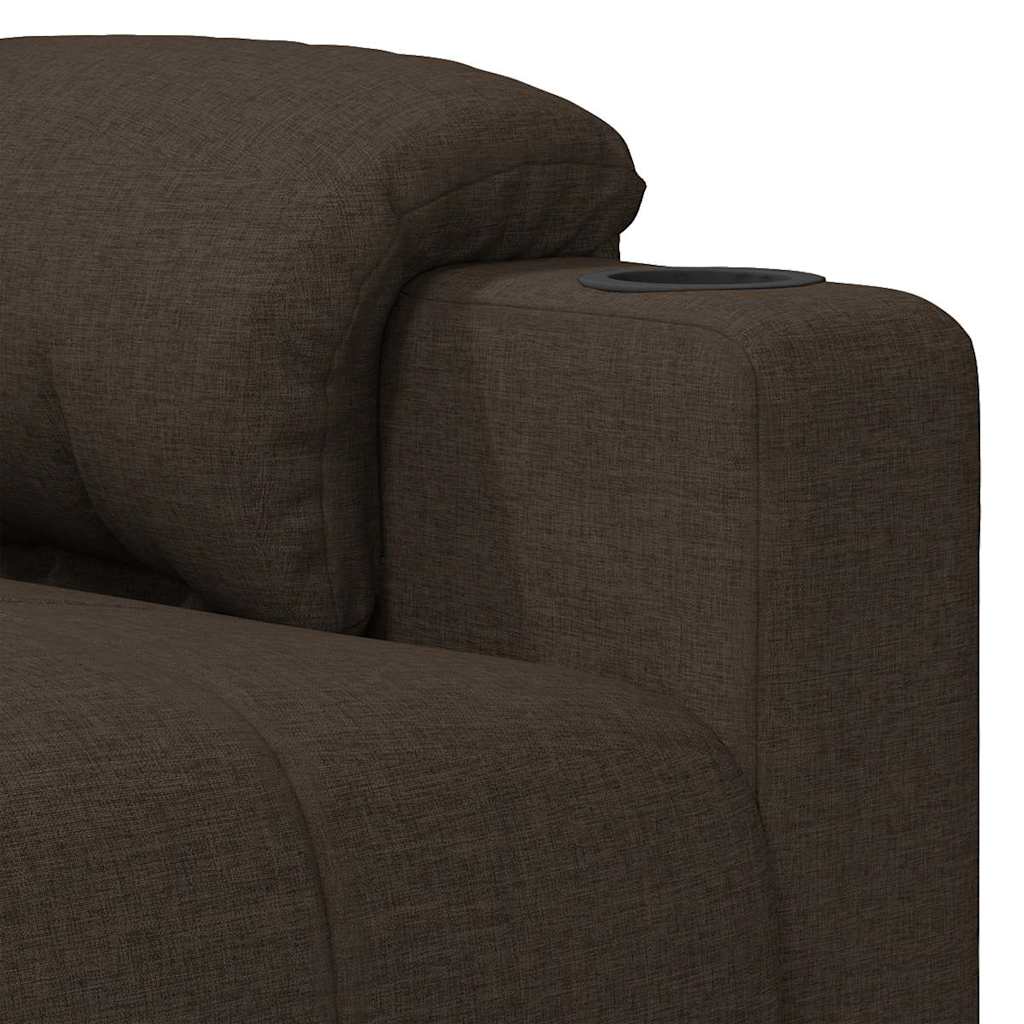 Fauteuil inclinable en tissu marron foncé