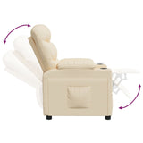 Fauteuil inclinable Crème Tissu