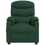 Fauteuil de massage Vert foncé Tissu