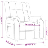 Fauteuil inclinable Gris foncé Tissu