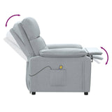 Fauteuil de massage Gris clair Tissu