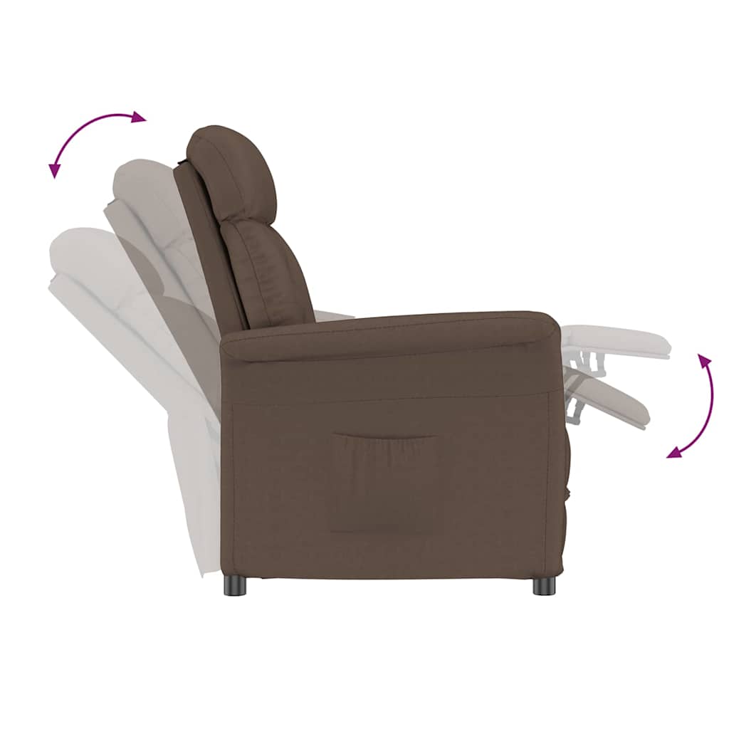 Fauteuil inclinable marron Marron foncé 70.5 x 96.5 x 95 cm