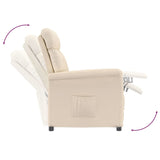 Fauteuil inclinable Beige Tissu microfibre