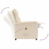 Fauteuil de massage Beige Tissu microfibre