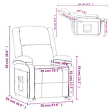 Fauteuil inclinable Gris clair Tissu