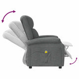 Fauteuil de massage Gris foncé Tissu