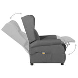 Fauteuil de massage Gris clair Tissu