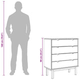 Commode OTTA 76,5x39,5x90 cm Bois de pin massif