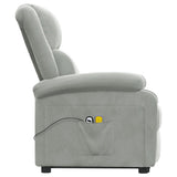 Fauteuil de massage Gris clair Velours