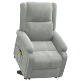 Fauteuil de massage Gris clair Velours