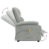 Fauteuil de massage Gris clair Velours