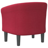 Chaise cabriolet rouge bordeaux tissu