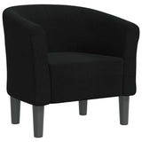 Chaise cabriolet noir tissu