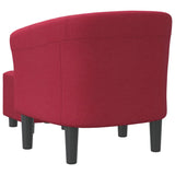 Chaise cabriolet avec repose-pied rouge bordeaux tissu
