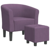 Chaise cabriolet avec repose-pied violet tissu