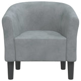 Chaise cabriolet gris foncé velours