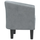 Chaise cabriolet gris foncé velours