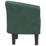 Chaise cabriolet vert foncé velours