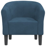 Chaise cabriolet bleu foncé velours